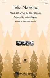 Feliz Navidad Three-Part Mixed choral sheet music cover